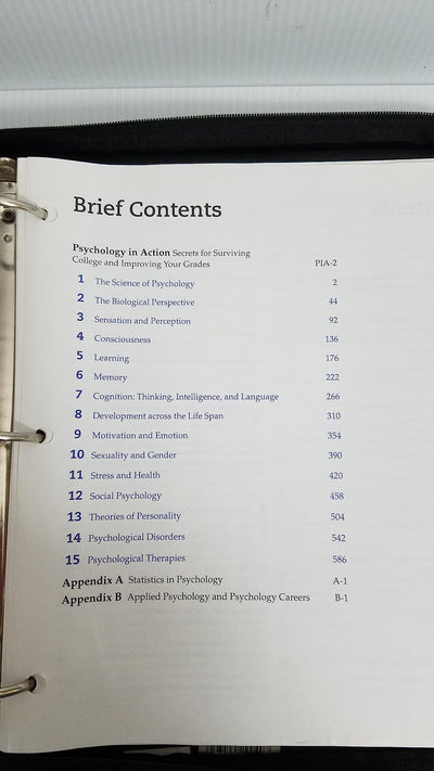 Psychology -- Books a la Carte