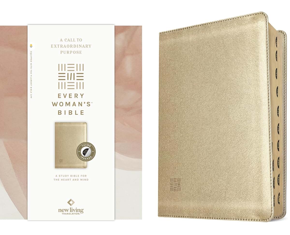 NLT Every Woman?s Bible, Filament Enabled (LeatherLike, Soft Gold, Indexed, Red Letter)