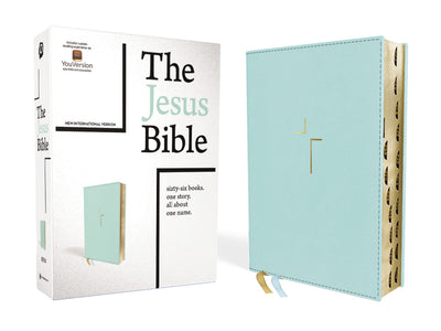 The Jesus Bible, NIV Edition, (With Thumb Tabs to Help Locate the Books of the Bible), Leathersoft, Teal, Thumb Indexed, Comfort Print