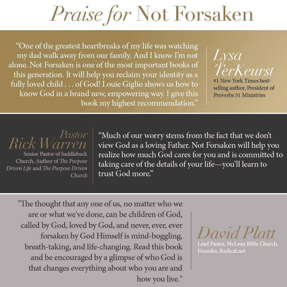 Not Forsaken: Finding Freedom as Sons & Daughters of a Perfect Father