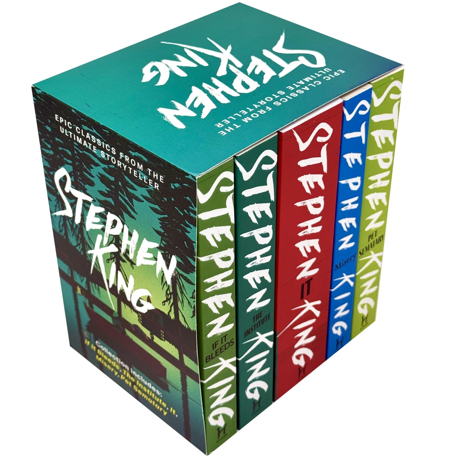 Stephen King Classic Collection 5-Book Box Set - If It Bleeds, The Institute, IT, Misery, Pet Sematary