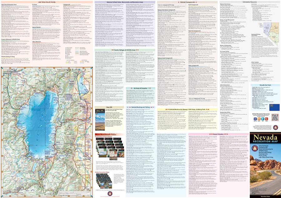 Nevada, The Silver State, Recreation Map, 2023 Edition (Benchmark Maps)