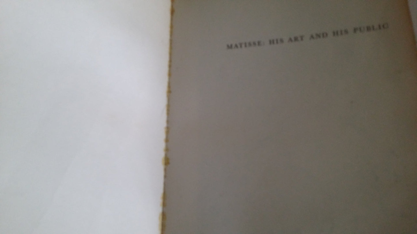 Matisse: His Art and His Public