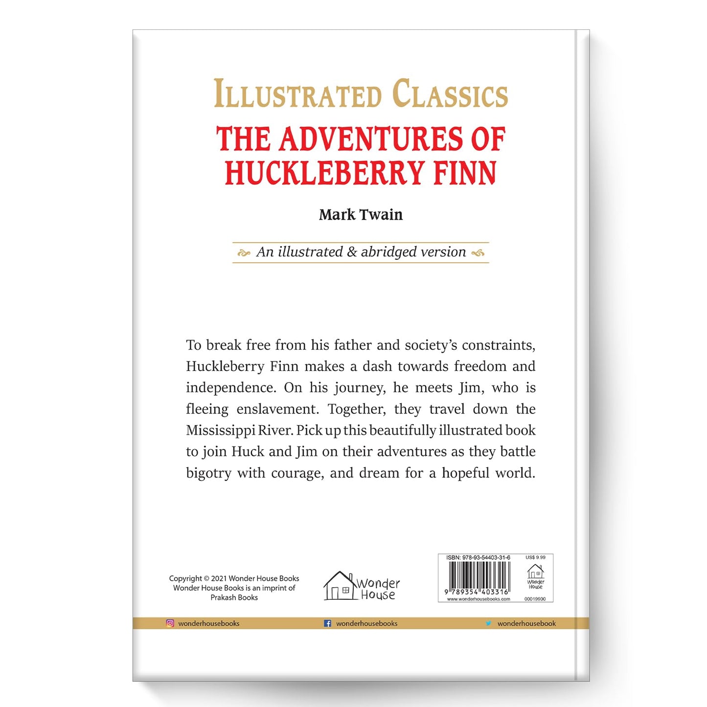 The Adventures of Huckleberry Finn : illustrated Abridged Children Classics English Novel with Review Questions