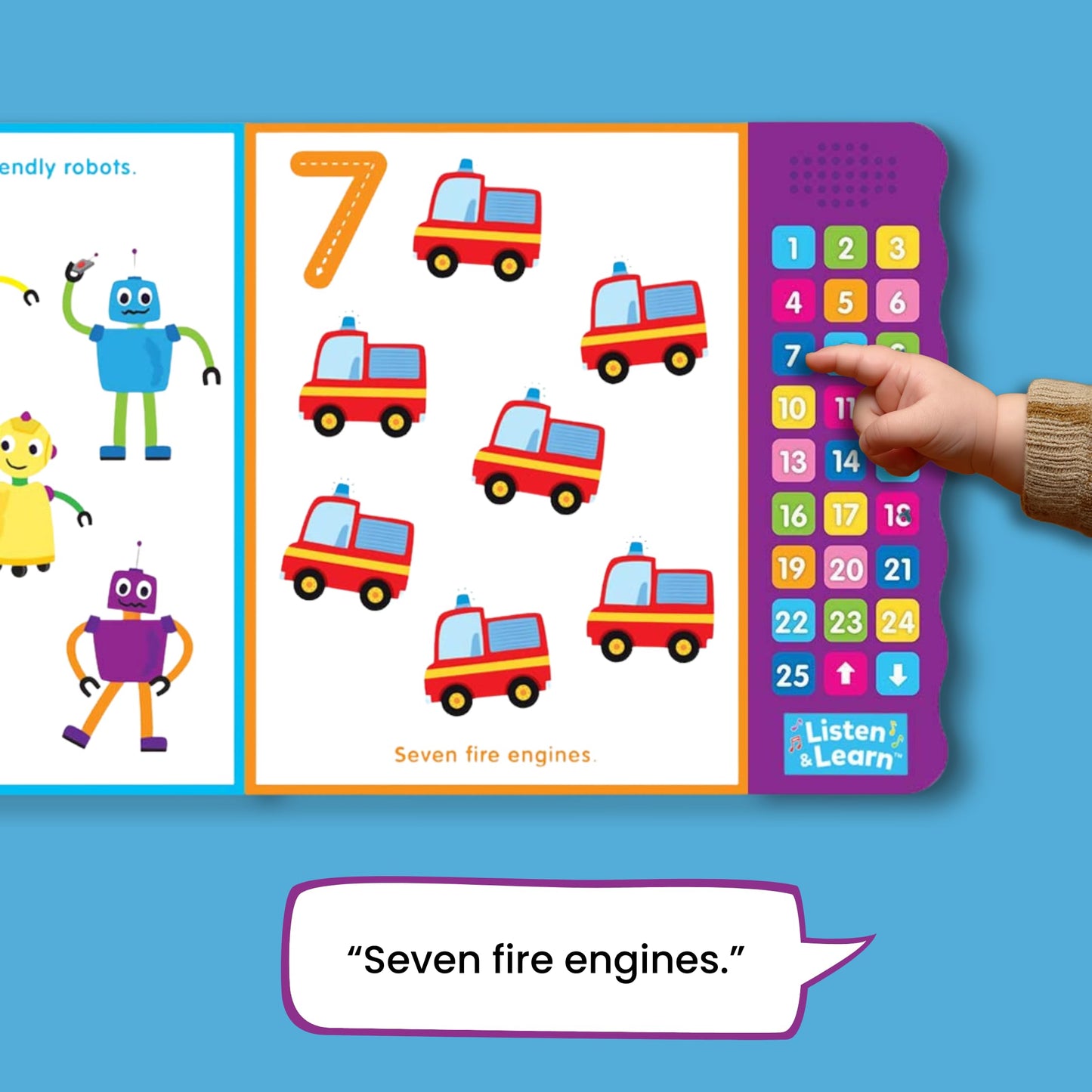 Lets Learn 123s - Interactive Toddler Counting Sound Book with 27 Buttons  Tracing, Number Recognition, Children's Board Book  Learn Numbers 1-25  Fun Early Learning Activities for Boys & Girls