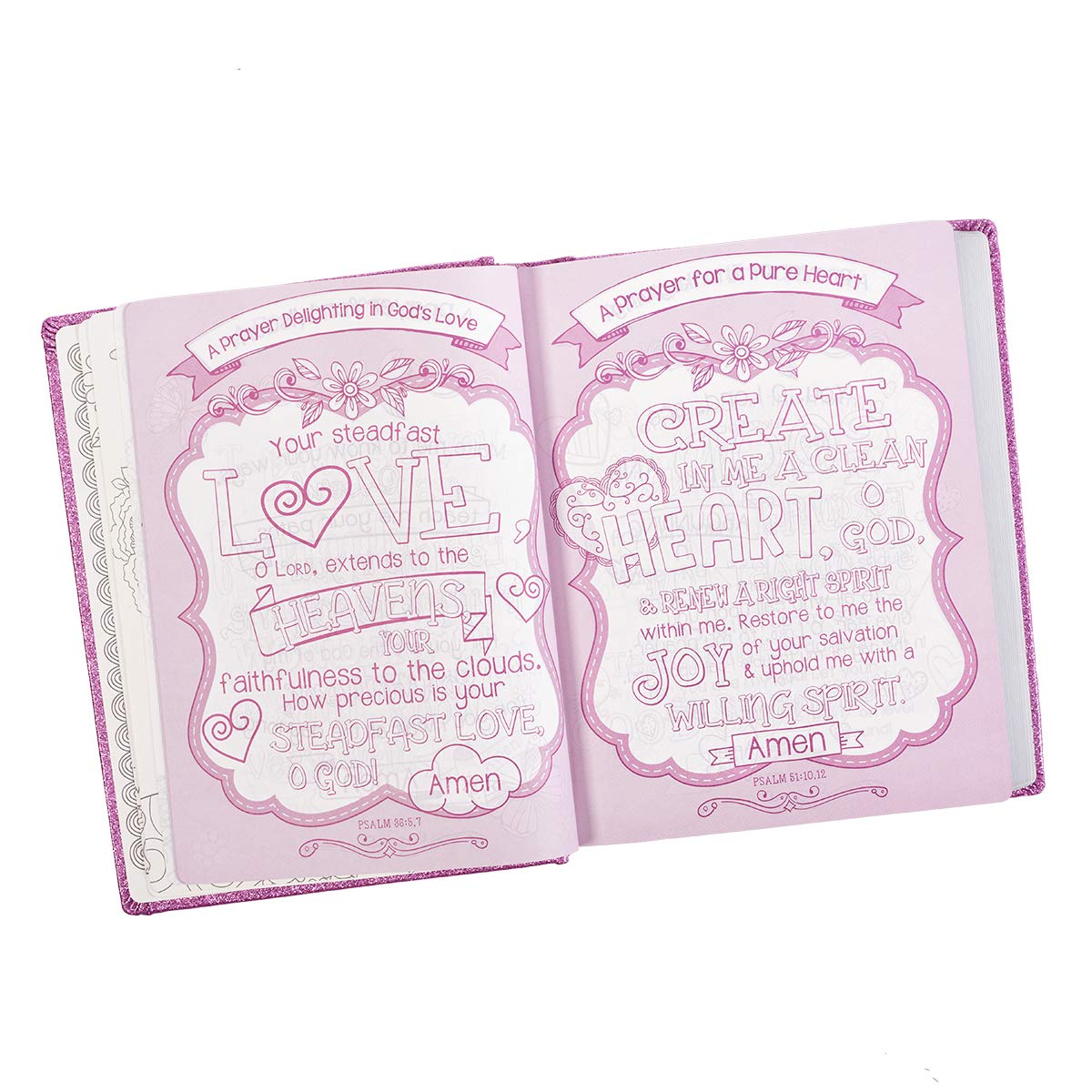 ESV Holy Bible, My Creative Bible For Girls, Hardcover w/Ribbon Marker, Illustrated Coloring, Journaling and Devotional Bible, English Standard Version, Purple Glitter (ESV Creative Editions Girls)
