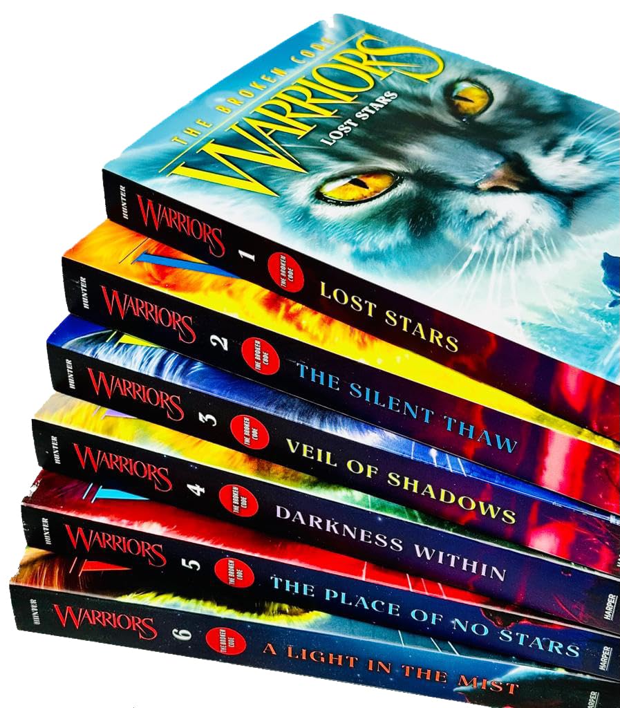 Warriors Cat: The Broken Code Book 1-6 Series 6 Books Collection Set By Erin Hunter(Lost Stars, The Silent Thaw, Veil of Shadows, Darkness Within, The Place of No Stars & A Light in the Mist)