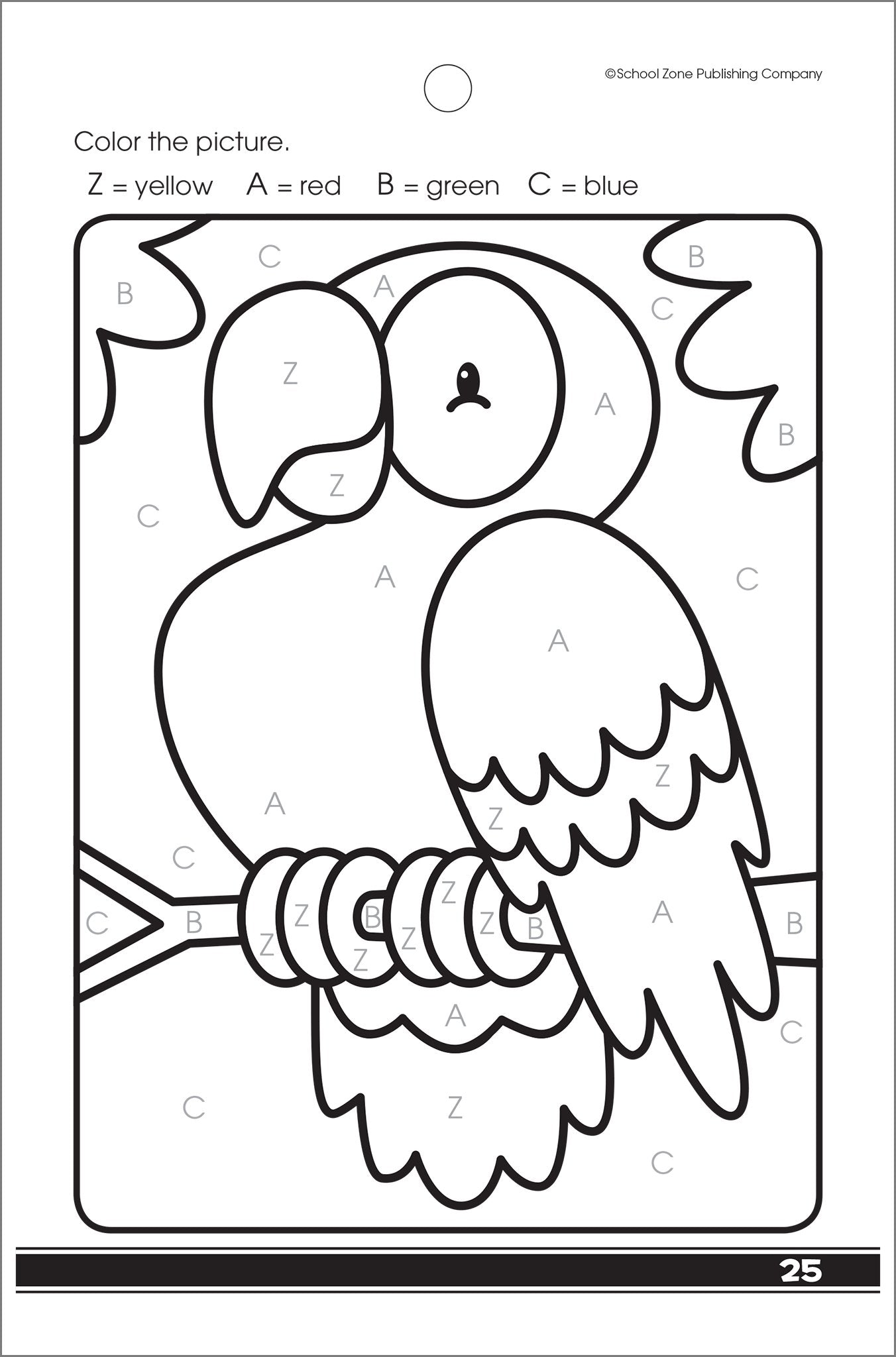 School Zone - My First Coloring Fun Workbook - Ages 3 to 6, Preschool to Kindergarten, Numbers, Counting, Letters, Alphabet, Shape Identification, and More (School Zone Little Busy Book Series)