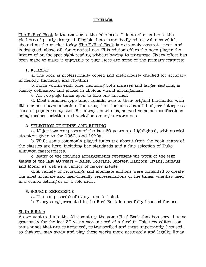 The Eb Real Book, Sixth Edition