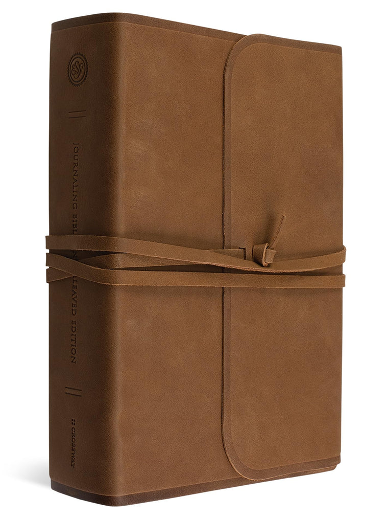 ESV Journaling Bible, Interleaved Edition (Brown, Flap with Strap)
