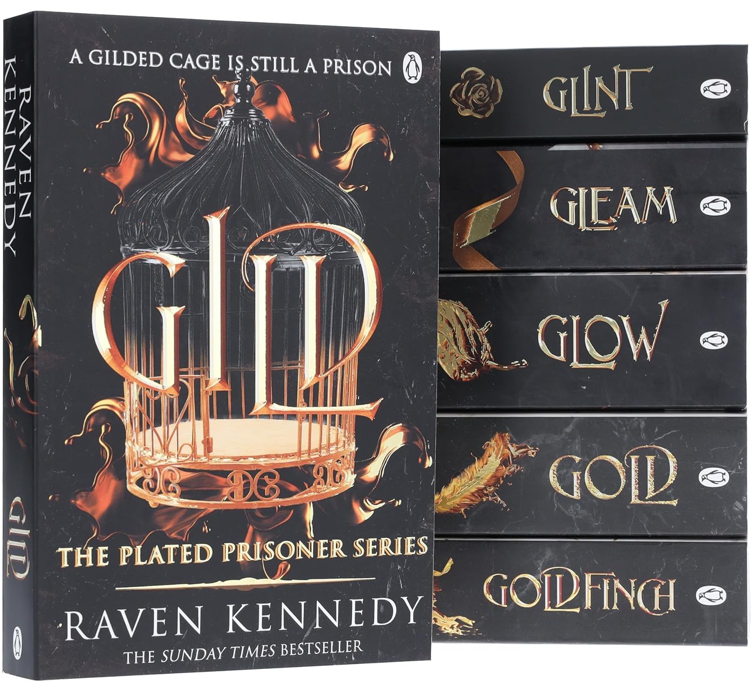 The Plated Prisoner Series 6 Books Collection Set By Raven Kennedy (Gild, Glint, Gleam, Glow, Gold & Goldfinch)