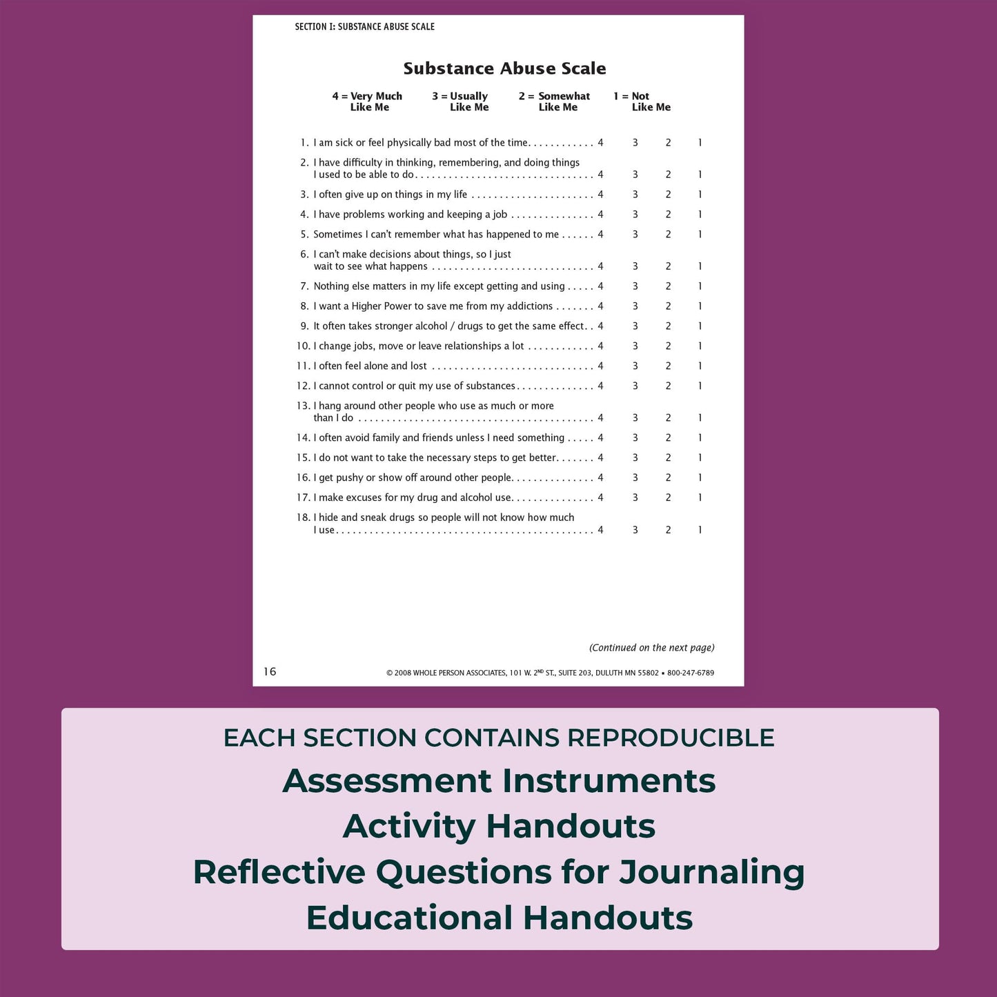 The Substance Abuse & Recovery Workbook - Self-Assessments, Exercises & Educational Handouts (Mental Health & Life Skills Workbook Series)