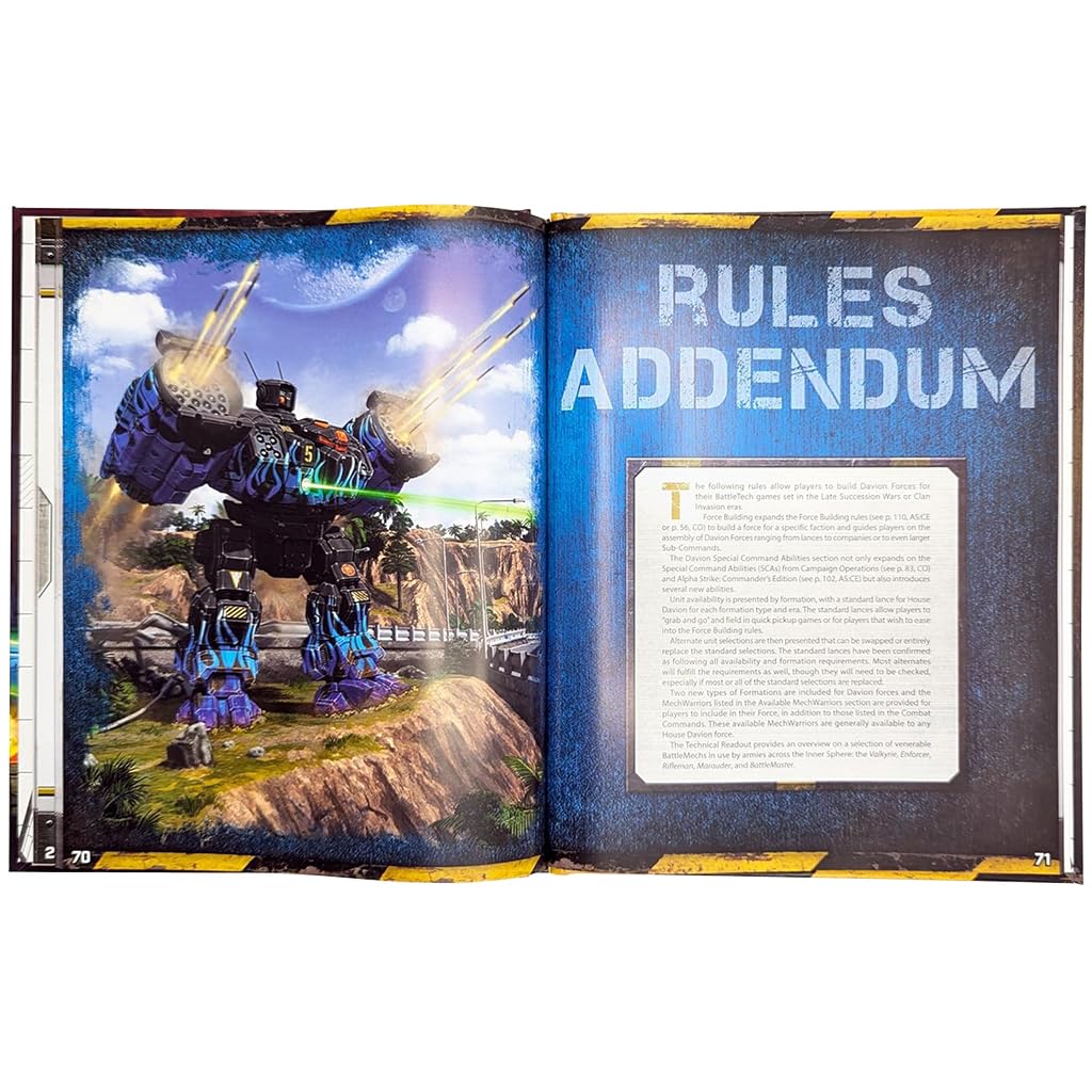 Catalyst Game Labs Battletech Force Manual Davion - Strategy Rolplaying Game Accessory - For 2+ Players and Ages 14+
