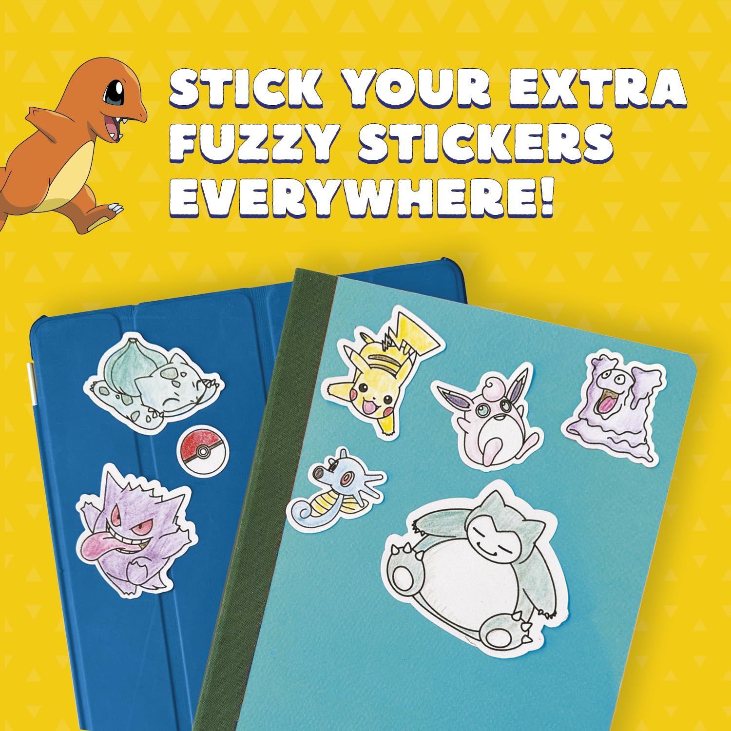 Pokémon Color Your Own Fuzzy Stickers