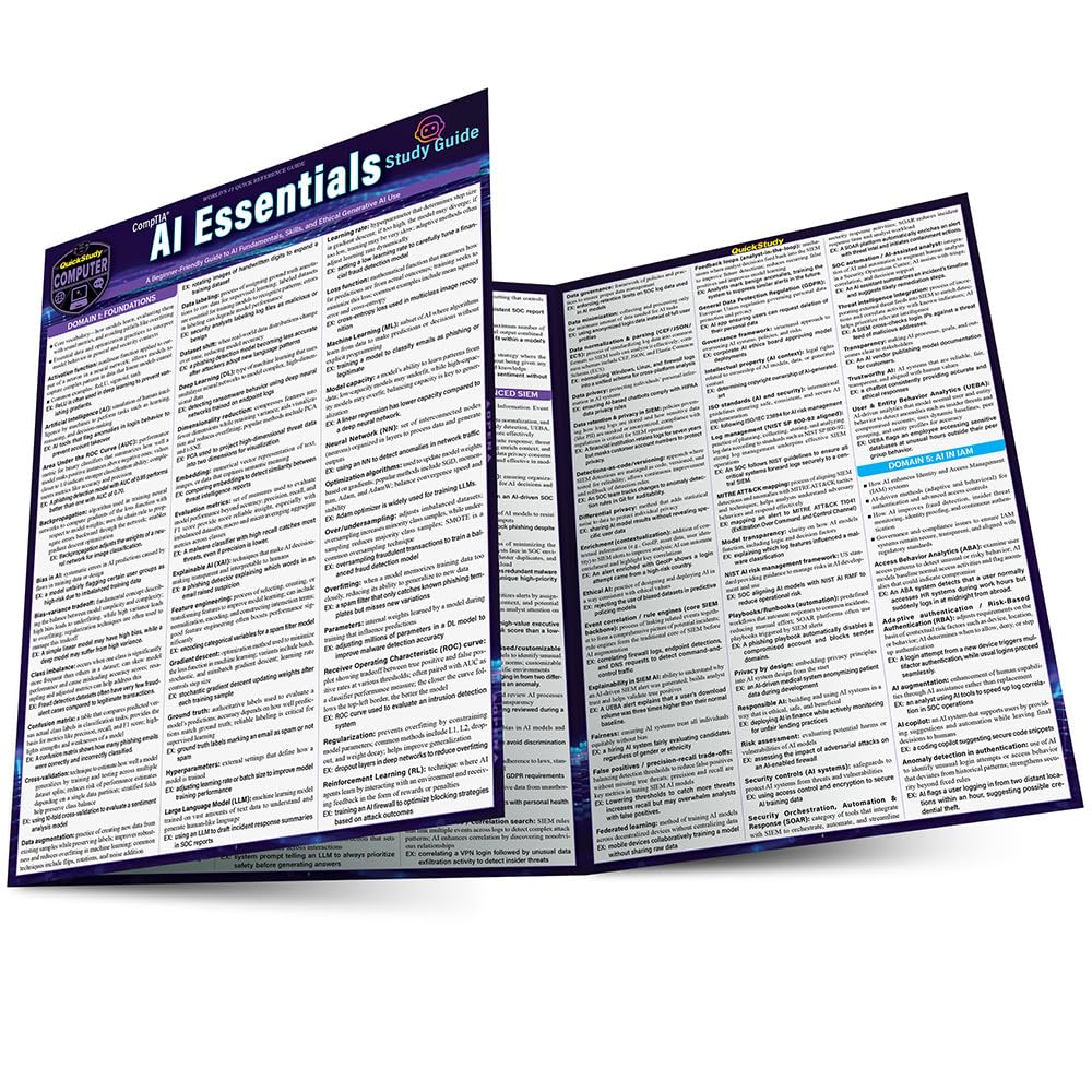 CompTIA - AI Essentials: a QuickStudy Laminated Reference Guides