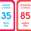 School Zone Spanish Numbers 1-100 Flash Cards: 56 Cards, Preschool, Kindergarten, Numeros 1-100 Tarjetas Ilustrativas, Bilingual, ESL, Language Immersion, Ages 4+ (Spanish/English Edition)