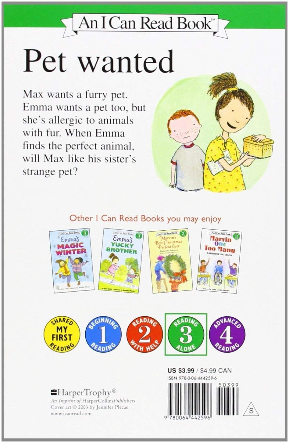 Emma's Strange Pet: A Heartwarming I Can Read Book About Siblings and Pets for Kids (Ages 4-8) (I Can Read Level 3)