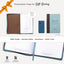 Classic Faux Leather Journal Blessed Is She Luke 1:45 Bible Verse Blue Inspirational Notebook, Lined Pages w/Scripture, Ribbon Marker, Zipper Closure