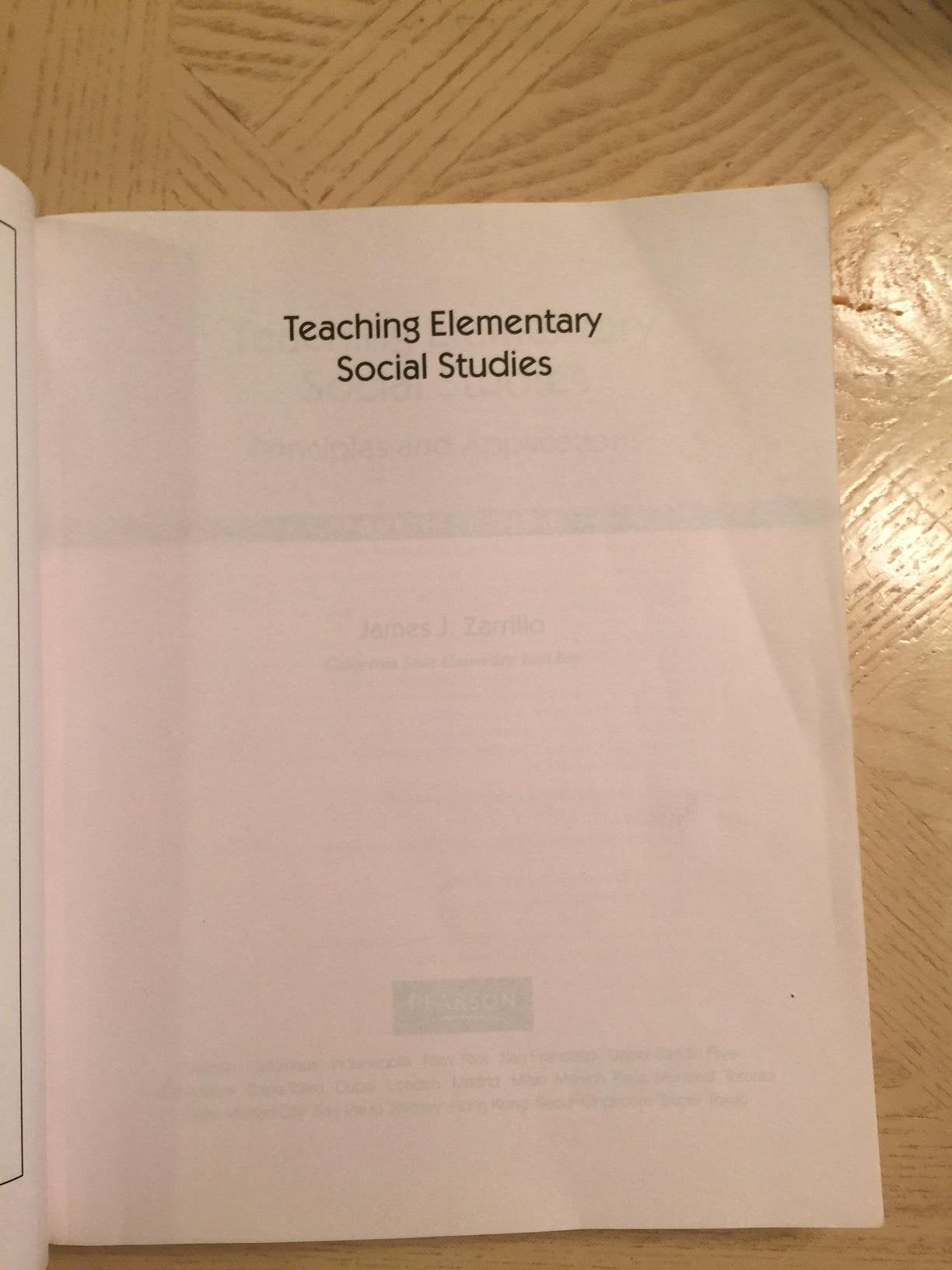 Teaching Elementary Social Studies: Principles and Applications