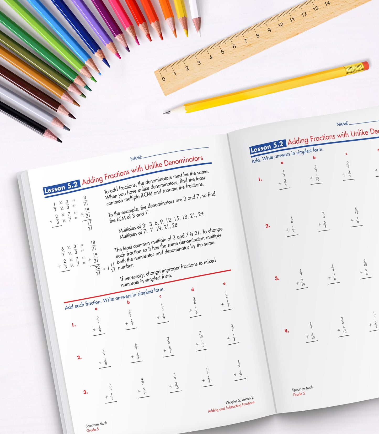 Spectrum 5th Grade Math Workbooks, Ages 10 to 11, Math Workb