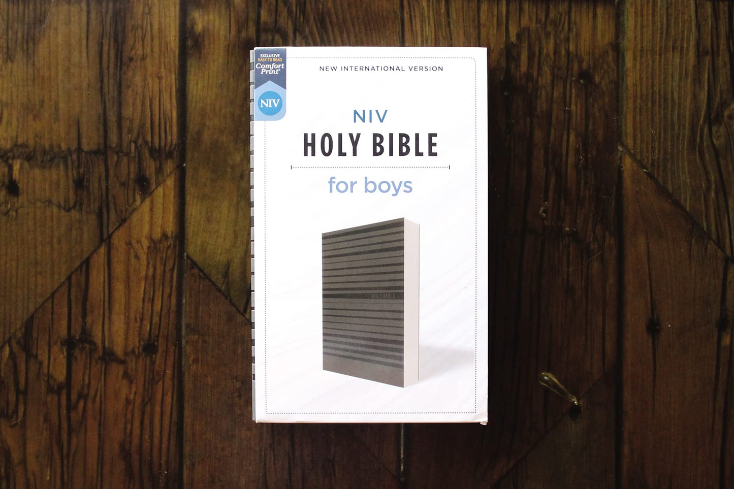 NIV, Holy Bible for Boys, Soft Touch Edition, Leathersoft, Gray, Comfort Print