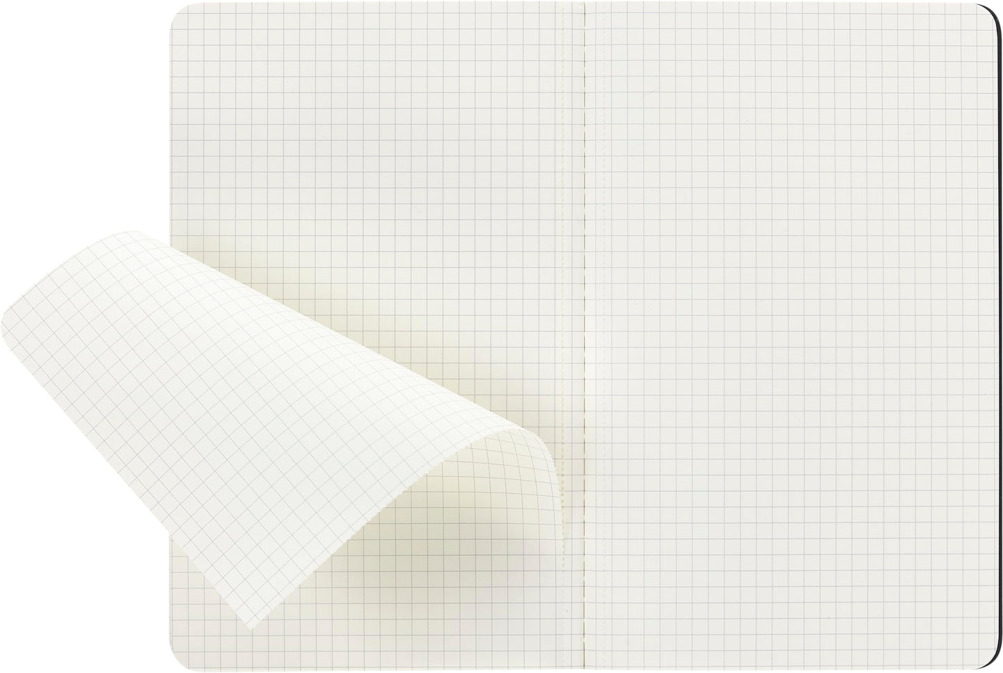 Moleskine Cahier Journal, Soft Cover, Large (5" x 8.25") Squared/Grid, Black, 80 Pages (Set of 3)