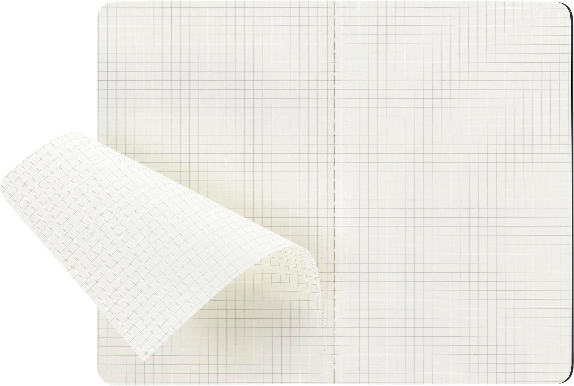 Moleskine Cahier Journal, Soft Cover, Large (5" x 8.25") Squared/Grid, Black, 80 Pages (Set of 3)