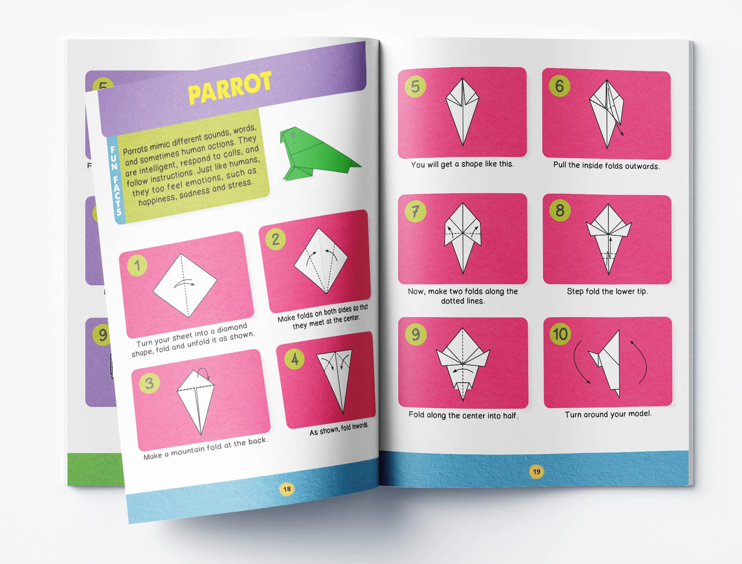 Origami - Step-by-Step Introduction To The Art of Paper-Folding - Activity Book For Children - Level