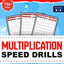 Multiplication Speed Drills: 100 Daily Timed Math Speed Tests, Multiplication Facts 0-12, Reproducible Practice Problems, Double and Multi-Digit Worksheets for Grades 3-5 (Practicing Math Facts)