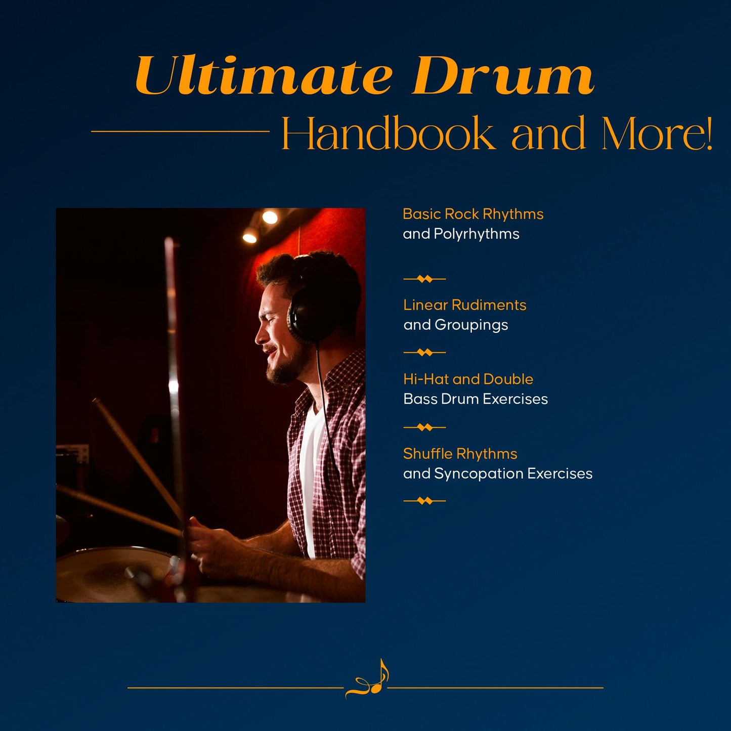Ultimate Realistic Rock Drum Method Book/Online Audio - Drum Sheet Music Book