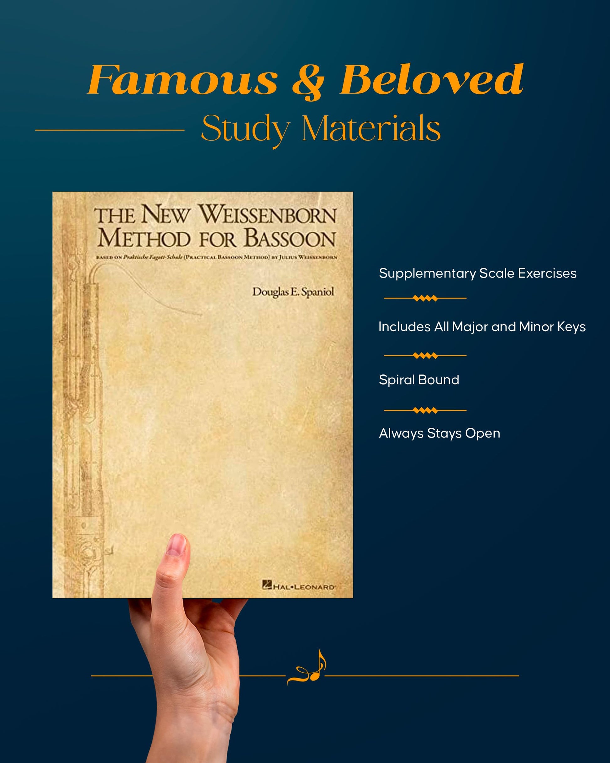 The New Weissenborn Method for Bassoon: (Spiral Bound) - Sheet Music Book with Over 50 Photographs, Fingering Charts, In-Depth Instructions, and More