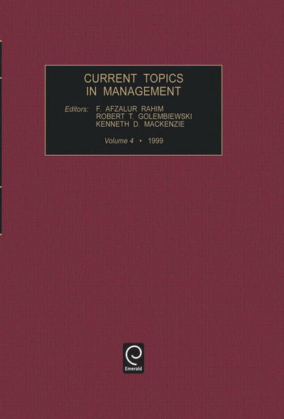 Current Topics in Management (Current Topics in Management, 4)