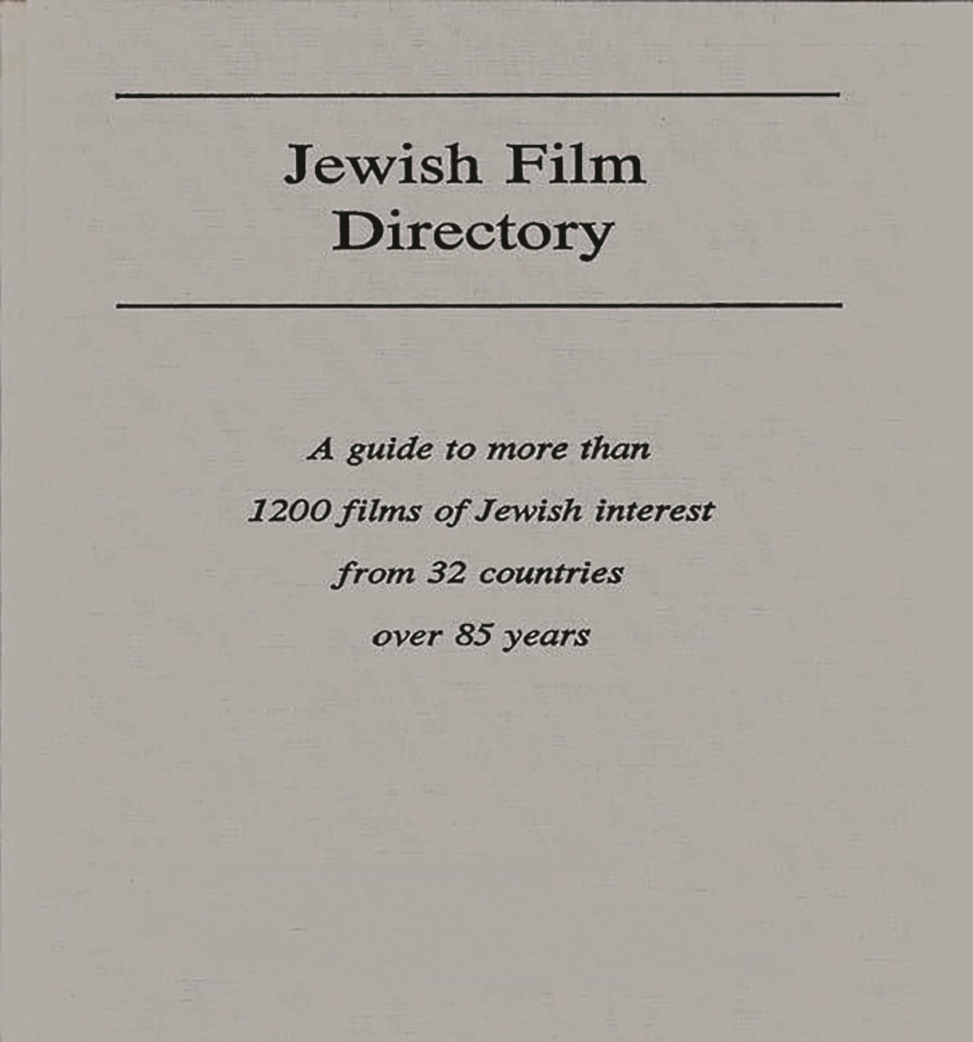 Jewish Film Directory (Achievement; 9)
