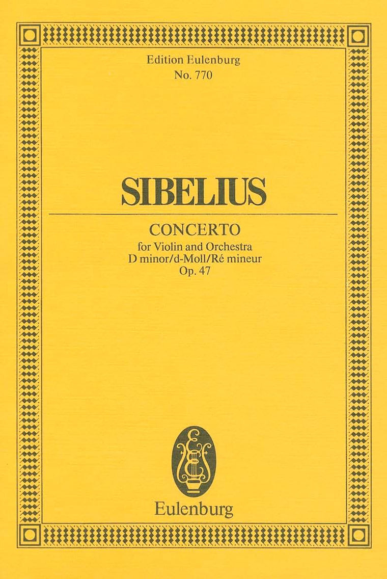 Violin Concerto in D minor, Op. 47: Edition Eulenburg No. 770