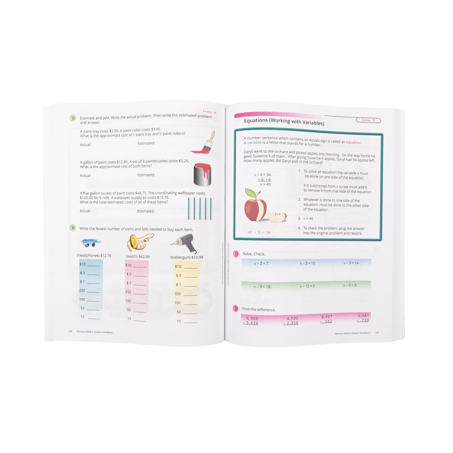 Horizons 4th Grade Math Student Book 1