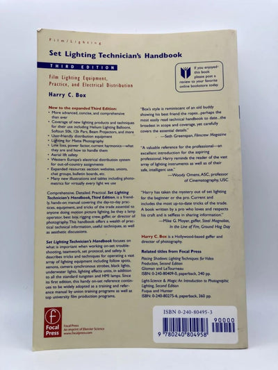 Set Lighting Technician's Handbook: Film Lighting Equipment,