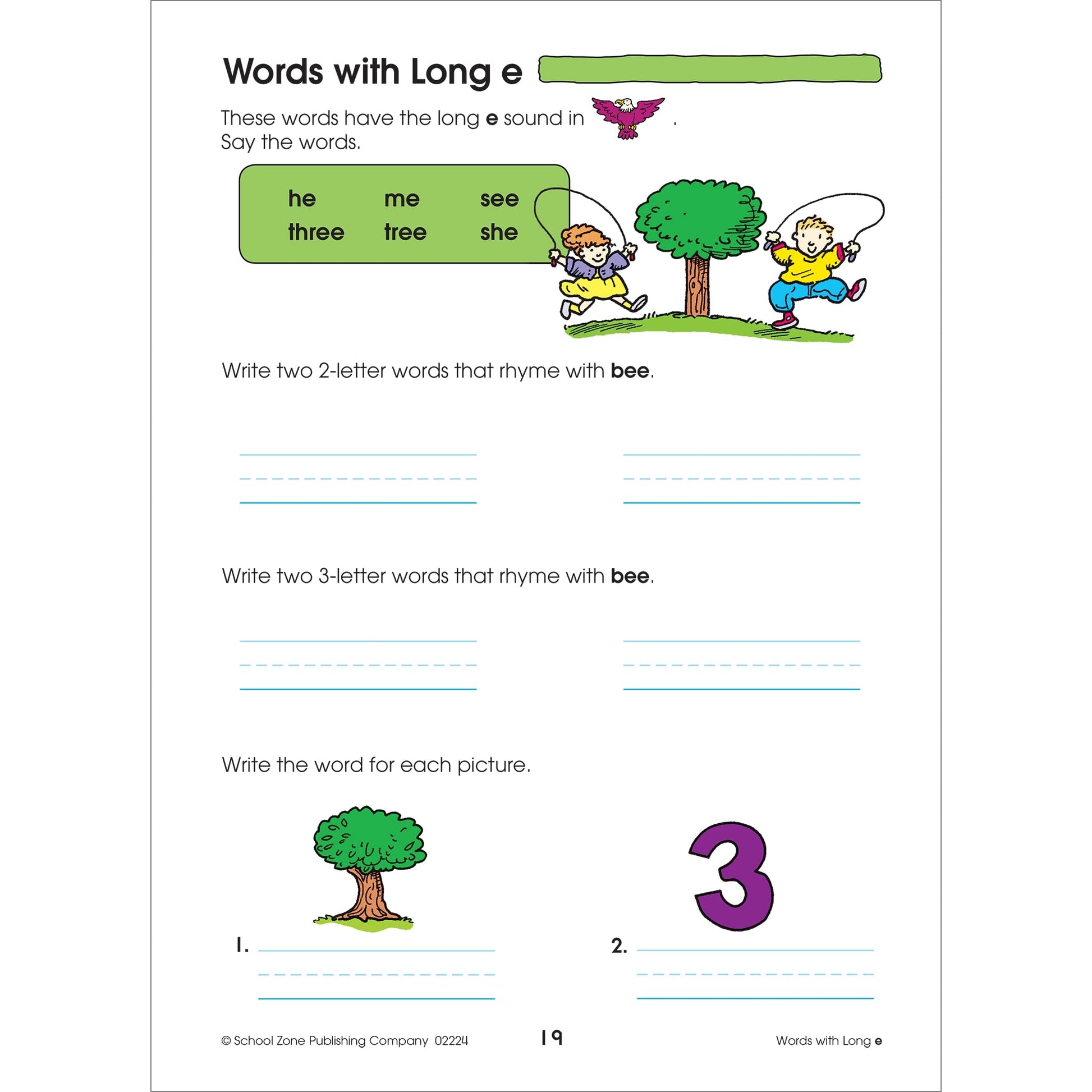 School Zone Spelling Puzzles 1-2 Workbook: 64 Pages, 1st Grade, 2nd Grade, Compound Words, Vowels, Consonants, Pronunciation, Writing, Ages 6 to 8 (I Know It! Book Series)