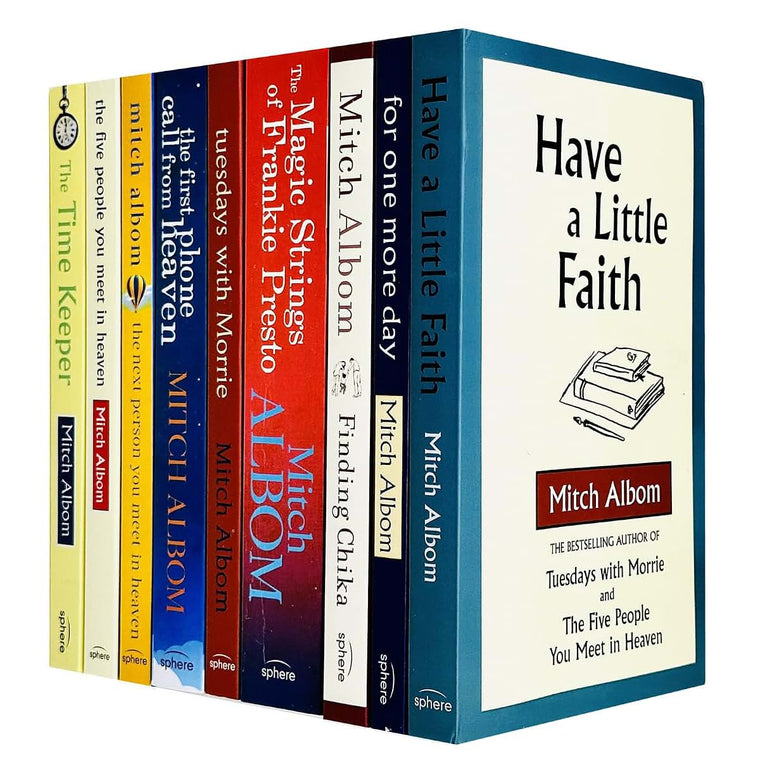 Mitch Albom Collection 9 Books Set (Have A Little Faith,For One More Day,Finding Chika,Magic Strings of Frankie Presto,Tuesdays With Morrie,First Phone Call From Heaven, The Time Keeper & More)