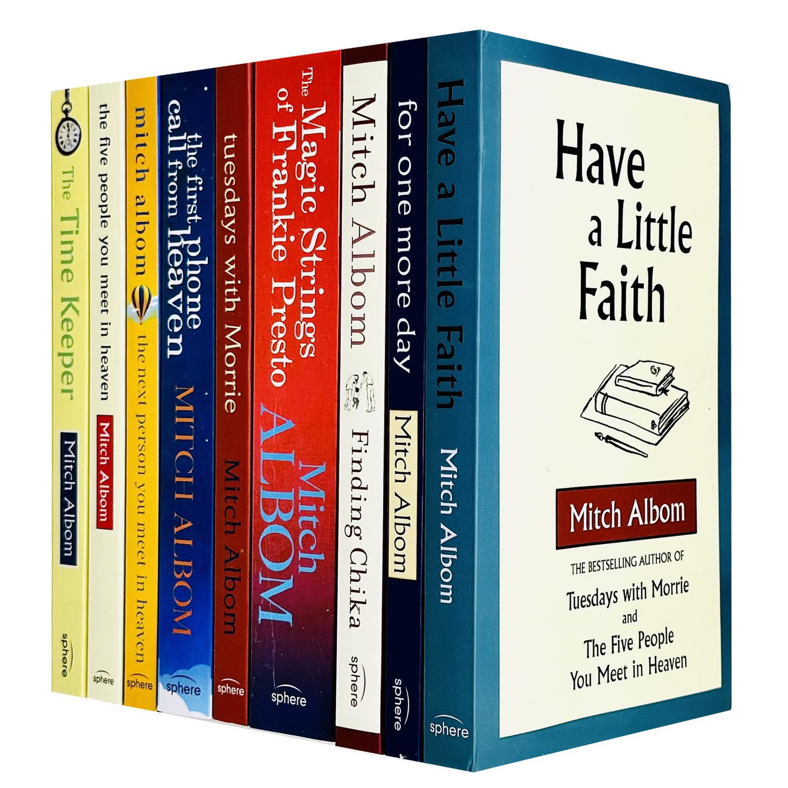 Mitch Albom Collection 9 Books Set (Have A Little Faith,For One More Day,Finding Chika,Magic Strings of Frankie Presto,Tuesdays With Morrie,First Phone Call From Heaven, The Time Keeper & More)