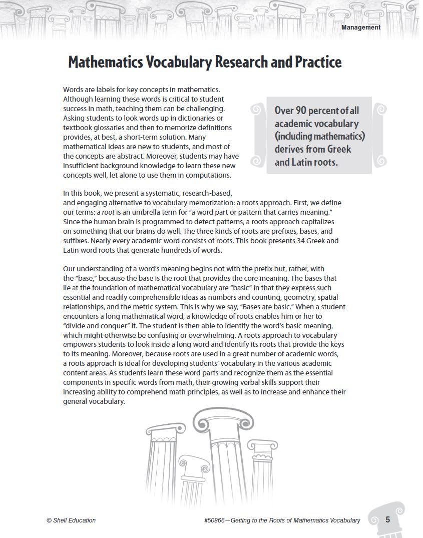 Getting to the Roots of Mathematics Vocabulary Levels 6-8 (Getting to the Roots of Content-Area Vocabulary)