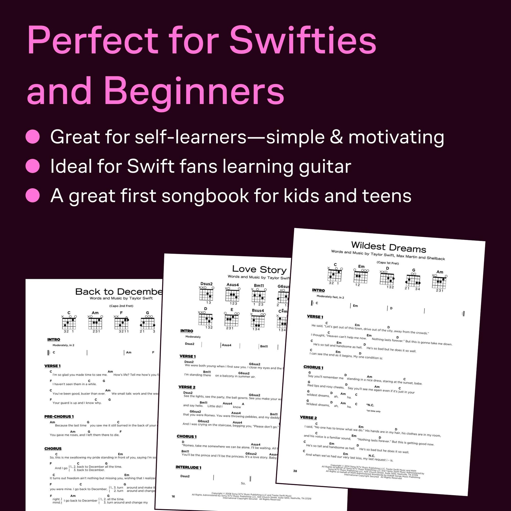 Taylor Swift - Really Easy Guitar Songbook  Beginner Guitar Music Book with Chords Lyrics and Basic Tab  22 Easy Songs for Acoustic and Electric Guitar Players  Fun Pop and Country Collection