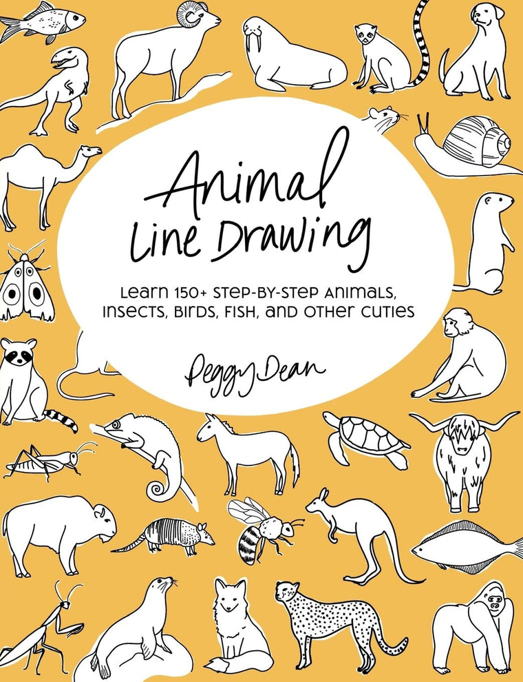 Animal Line Drawing: Learn 150+ Step-by-Step Animals, Insects, Birds, Fish, and Other Cuties