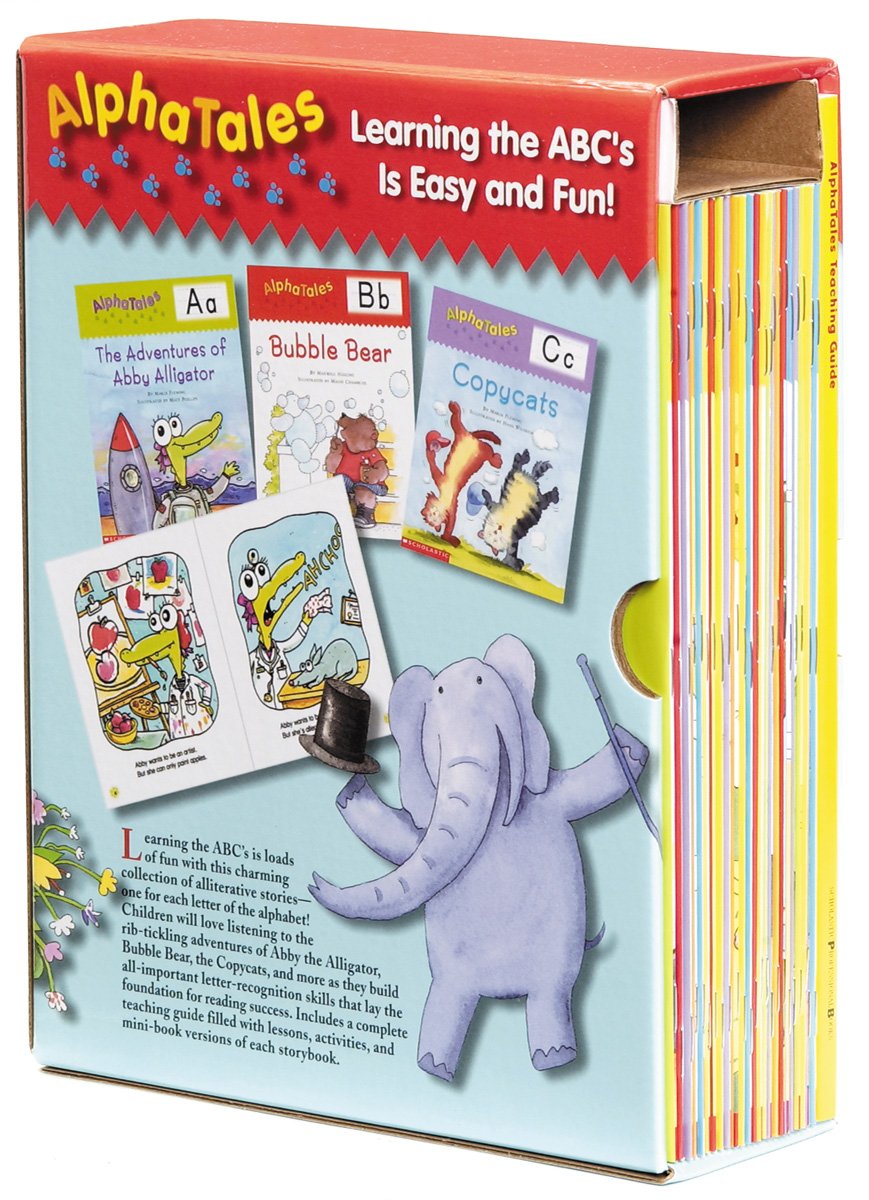 Educators Resource Scholastic Teaching Resources Alpha Tales Learning Library Activity Set, Ages 4-7 (SC-0545067642)