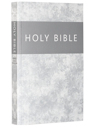 KJV Holy Bible, Outreach Bible - Softcover, King James Version, Silver Damask (KJV Outreach Editions)