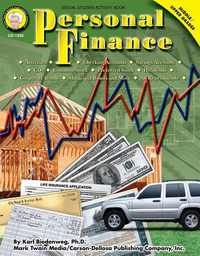 Mark Twain Personal Finance Workbook, Personal Finance Books for Grades 5-12, 5th Grade Workbook and Up Covering Financial Literacy and Economics, Mark Twain Books