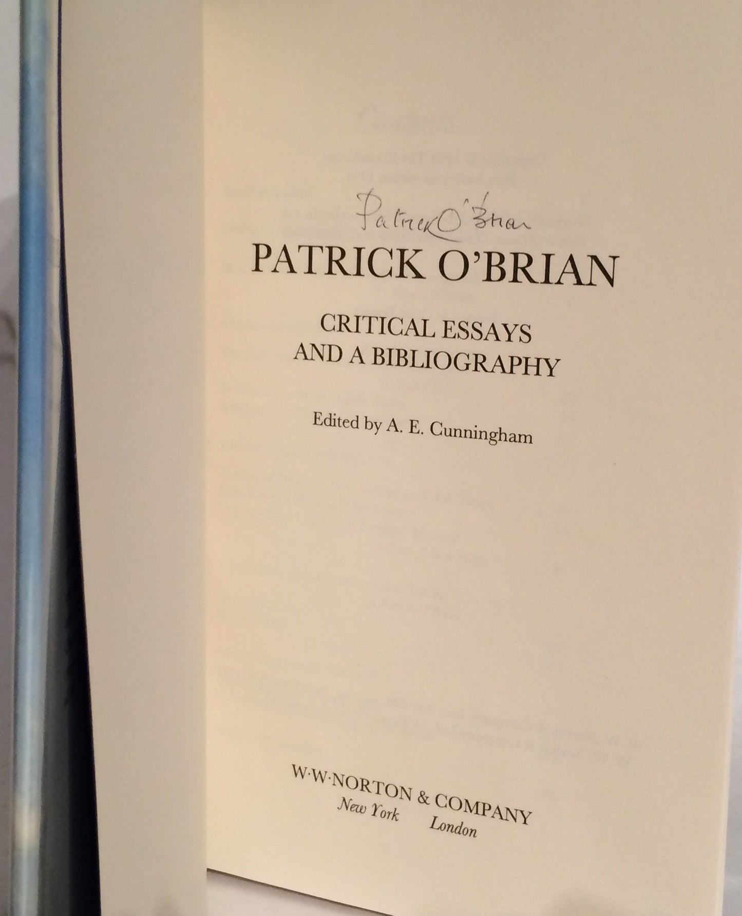 Patrick O'Brian: Critical Essays and a Bibliography