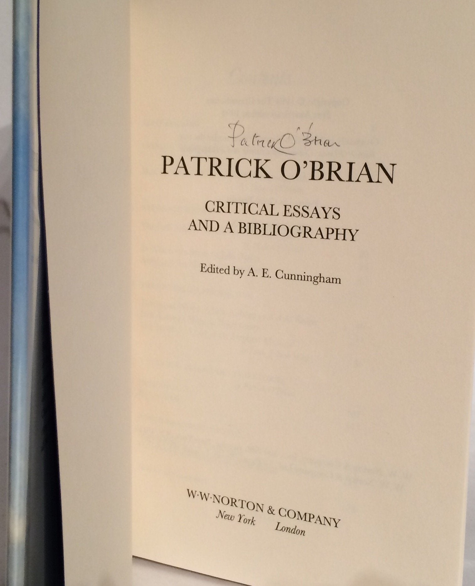Patrick O'Brian: Critical Essays and a Bibliography