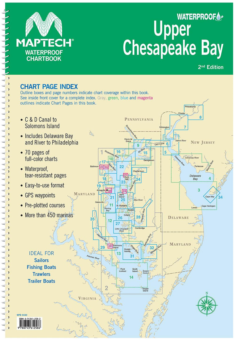 Upper Chesapeake Bay MAPTECH Waterproof Chart 2nd Edition