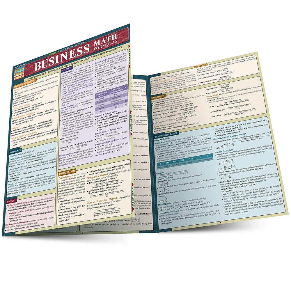 Business Math Formulas (Quick Study Business)