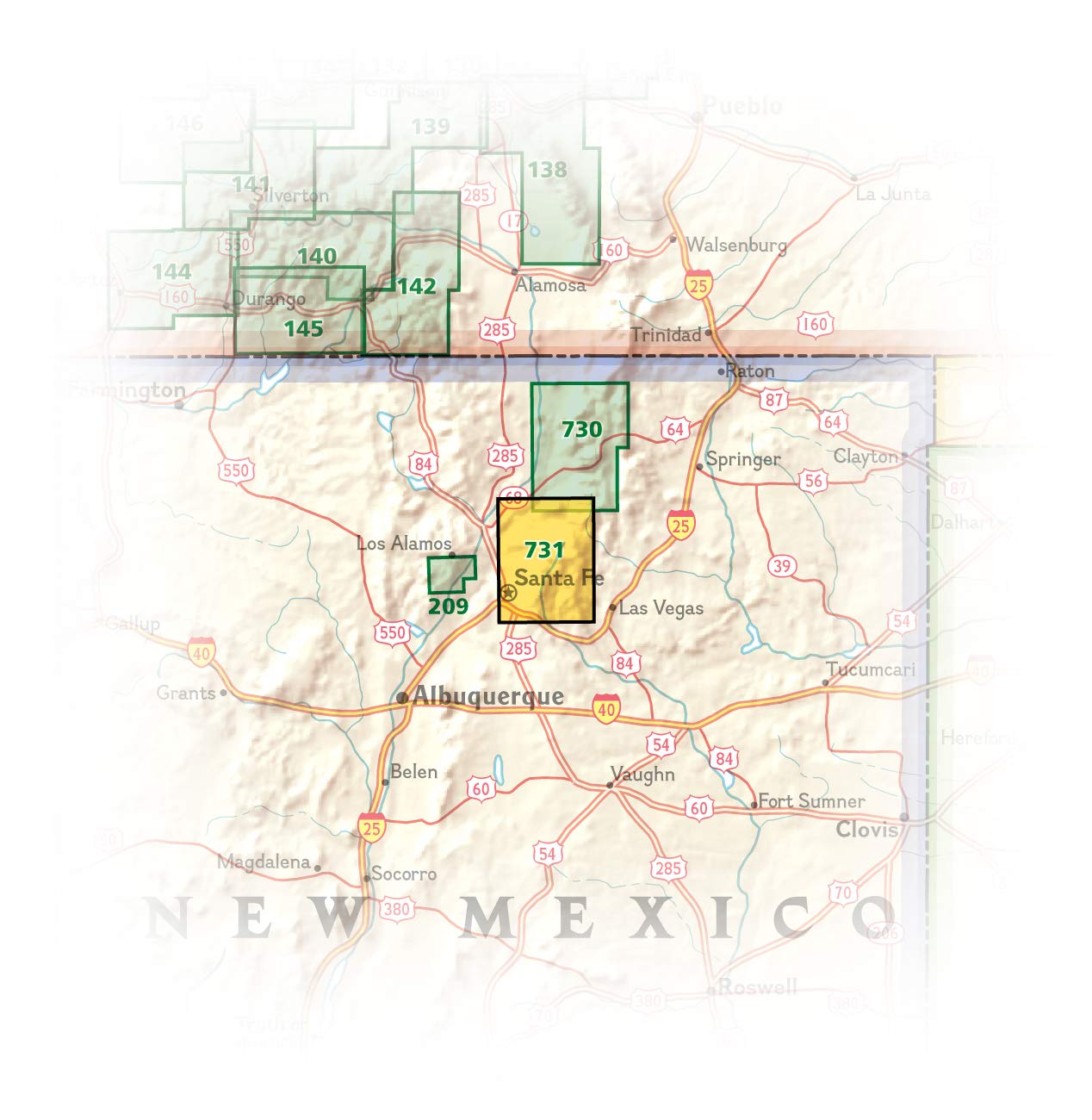 Santa Fe, Truchas Peak Map (National Geographic Trails Illustrated Map, 731)